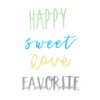 3 Pack - DCWV Letterboard Words 4/Pkg-Love, Glitter - 609096