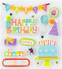 3 Pack - K&Company Dimensional Stickers-Birthday Wish - K578166 3 Pack - K&Company Dimensional Stickers-Birthday Wish - K578166