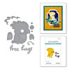 Spellbinders Etched Die From Cheerful Chirps-Free Hugs Oscar - 5A0032MG-1H4BG