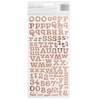 American Crafts Thickers Stickers 5.5"X11" 223/Pkg-Memo Alpha/Rose Gold Foiled Chipboard 344390