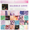 American Crafts Single-Sided Paper Pad 12"X12" 48/Pkg-Marble Love, 24 Designs/2 Each - 375034 - 718813750349