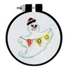 Design Works Counted Cross Stitch Kit With Hoop 3"-Ghost - 5A0032Q2-1H4F7