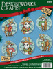 Design Works Counted Cross Stitch Kit 3"X3.5" Set of 6-Reindeer Circles Ornament - 5A0032N3-1H4CX - 021465069098