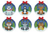 Design Works Counted Cross Stitch Kit 3.5"X3.5" Set of 6-Starry Night Animals Ornament - 5A0032NY-1H4D0 Design Works Counted Cross Stitch Kit 3.5"X3.5" Set of 6-Starry Night Animals Ornament - 5A0032NY-1H4D0