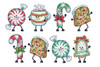 Design Works Counted Cross Stitch Kit 3.5"X3.5" Set of 8-Happy Holiday Treats Ornament - 5A0032NR-1H4D6 Design Works Counted Cross Stitch Kit 3.5"X3.5" Set of 8-Happy Holiday Treats Ornament - 5A0032NR-1H4D6