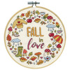 Design Works Counted Cross Stitch Kit With Hoop 8"-Fall In Love - 5A0032Q3-1H4DJ