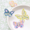 K&Company Antique Garden Dimensional Stickers 8/Pkg-Fabric Butterfly - 30000089