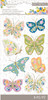K&Company Antique Garden Dimensional Stickers 8/Pkg-Fabric Butterfly - 30000089