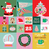 25 Pack Hard Candy Christmas Double-Sided Cardstock 12"X12"-2X2/4X4 Elements 5A0034YC-1H6BL