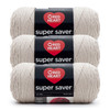 8 Pack - Red Heart Super Saver Yarn 3/Pack-Oatmeal - 5A00215W-1G4DW - 726465500595