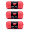 8 Pack - Red Heart Super Saver Yarn 3 Pack-Flamingo - 5A002K94-1GLN9 - 726465300133