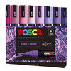 POSCA 5M Medium Bullet Tip 2.5mm Paint Marker 8/Pkg-Purple Shade - 5A00317M-1H3DG - 4902778319383
