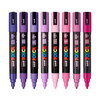 POSCA 5M Medium Bullet Tip 2.5mm Paint Marker 8/Pkg-Purple Shade - 5A00317M-1H3DG