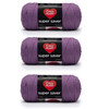 8 Pack - Red Heart Super Saver Yarn 3 Pack-Medium Purple - 5A002K76-1GLP9 - 726465299871