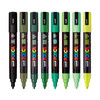POSCA 5M Medium Bullet Tip 2.5mm Paint Marker 8/Pkg-Green Shade 5A00317M-1H3DL