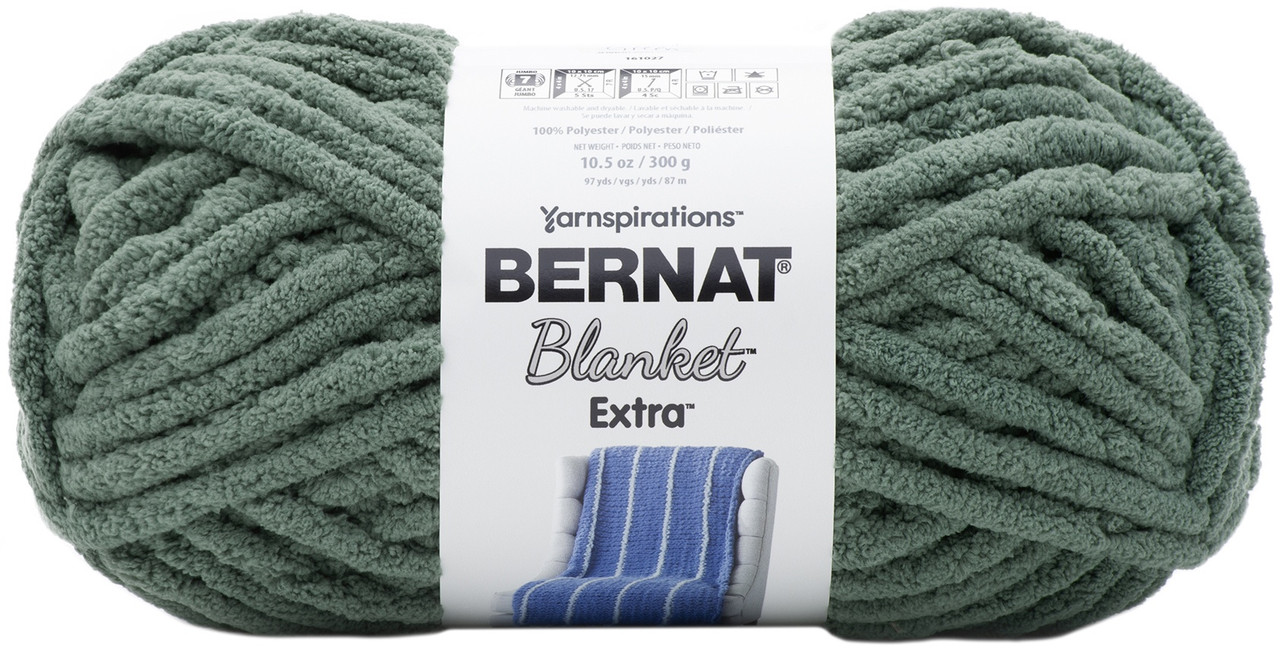 2 Pack Bernat Blanket Extra Yarn-Smoky Green 1610272-7040