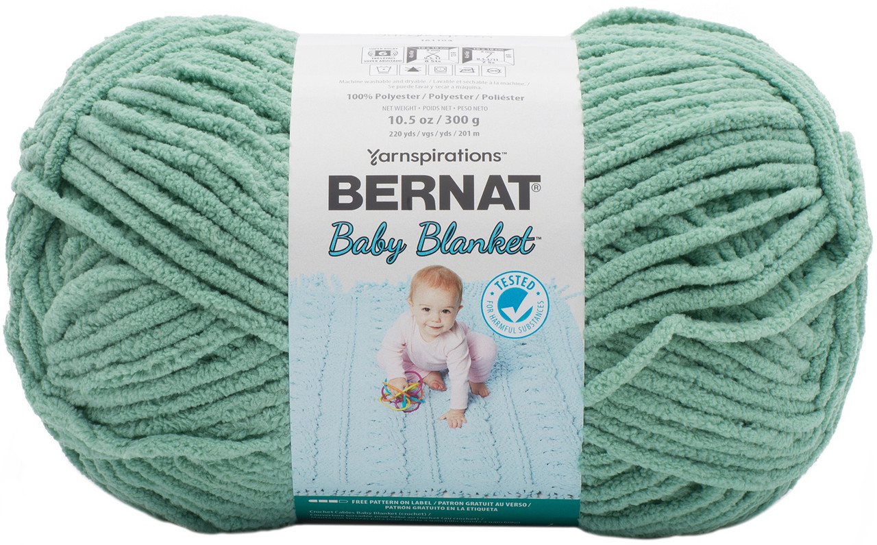 Pack Bernat Baby Blanket Big Ball Yarn-Misty Jungle Green