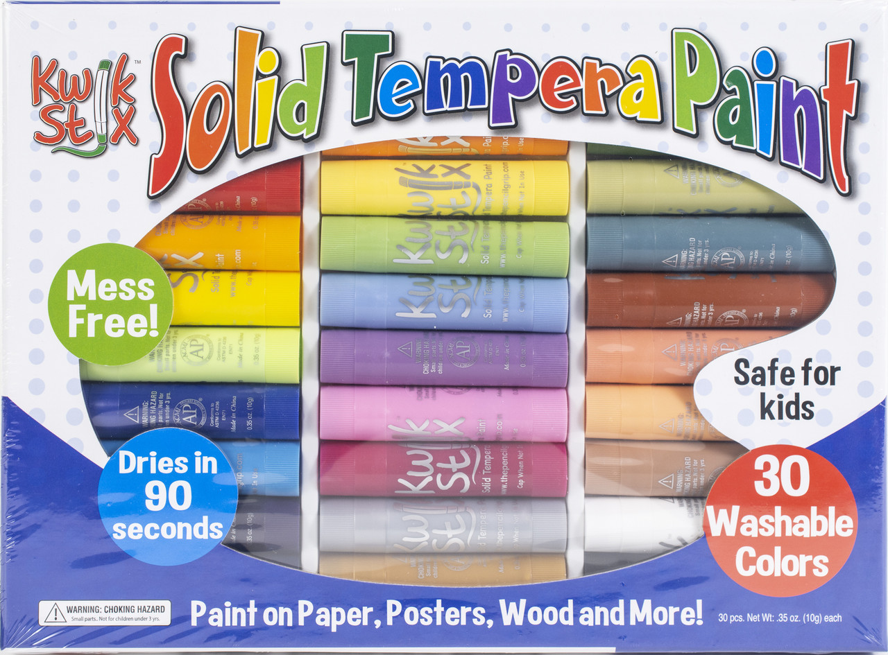 Tempera Paint Sticks, 30 Colors Solid - 634901006818