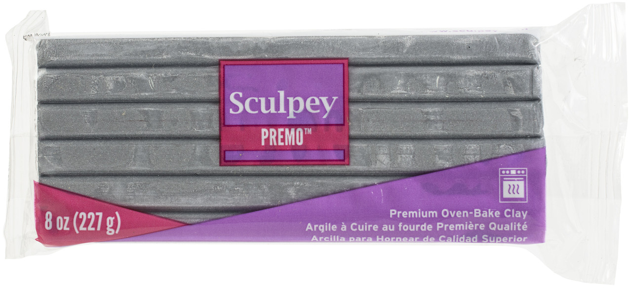 Sculpey Premo Polymer Clay - Silver 8 oz.