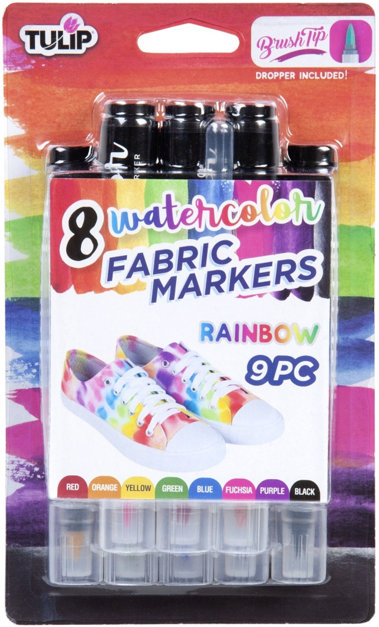 Tulip Brush-On Fabric Paint Rainbow 8 Pack