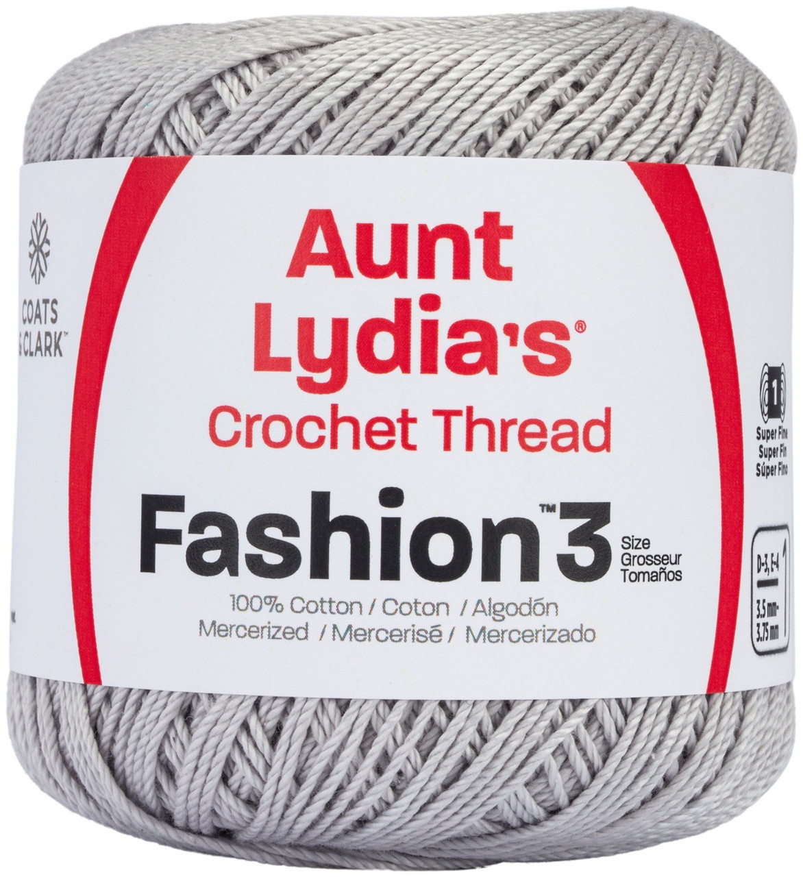 Aunt Lydia's Crochet Thread - Size 3 - (2-Pack) White