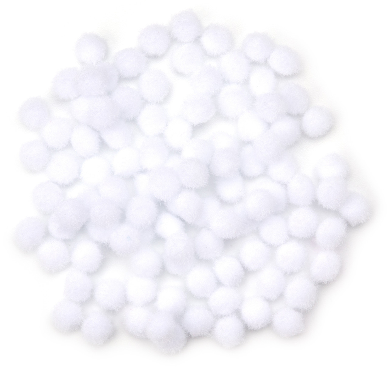 Pom-Poms 10mm 100/PKG White