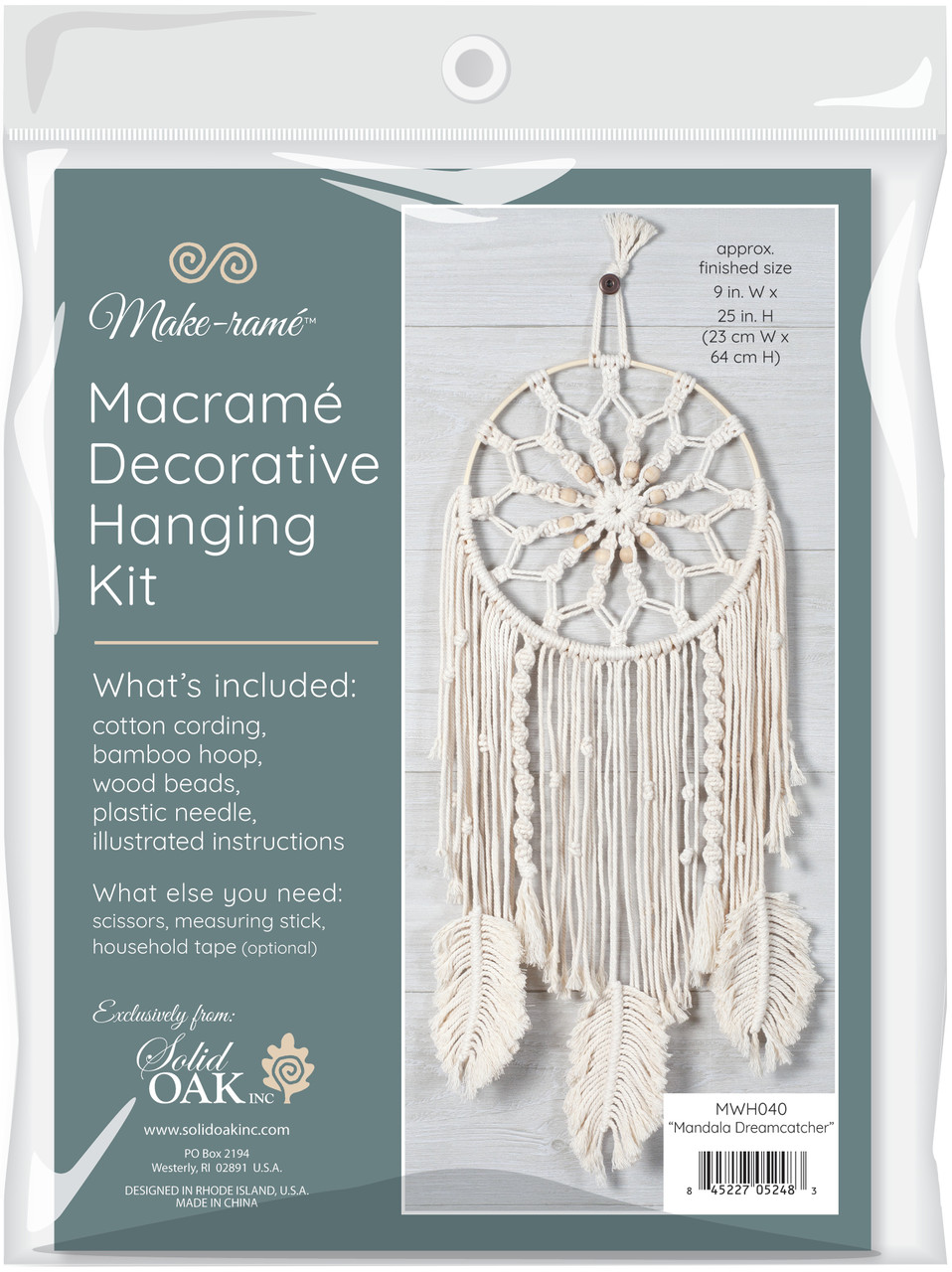 DIY Macrame Kit,Macrame Kits for Adults Beginners, Christmas Macrame Kit with Macrame Supplies, Macrame Cord, Macrame Beads, Wooden Rings, Dream