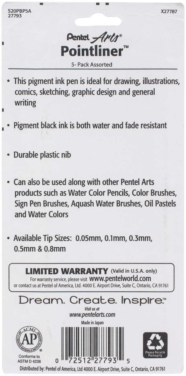 Pentel Arts Color Pigment Ink Brush, Black - The Art Store