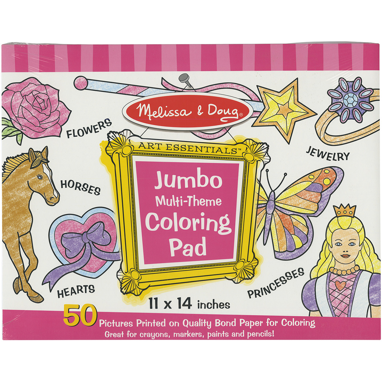 Melissa & Doug Jumbo Coloring Pad, Princess & Fairy