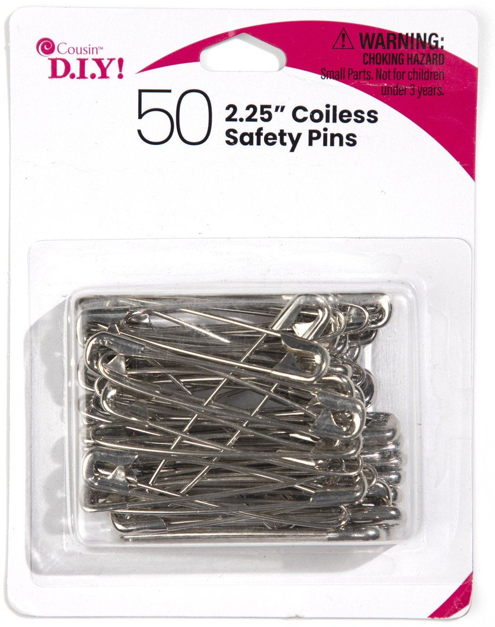 6 Pack CousinDIY Coiless Safety Pins 25/Pkg-Gold 40000861