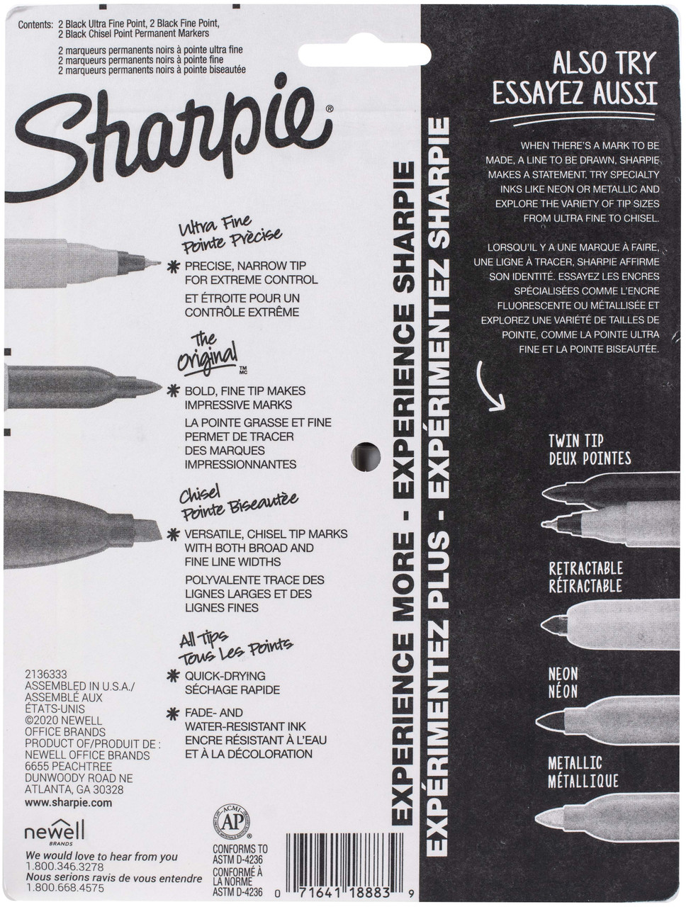 Sharpie Black Fine Point Permanent Markers (2-Pack) 30162PP - The