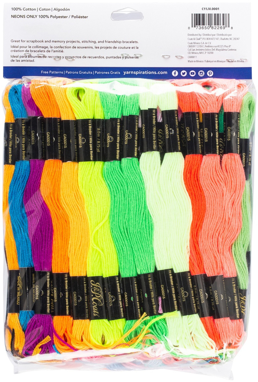 Coats & Clark Craft Thread Jumbo Pack 105/Pkg-Rainbow