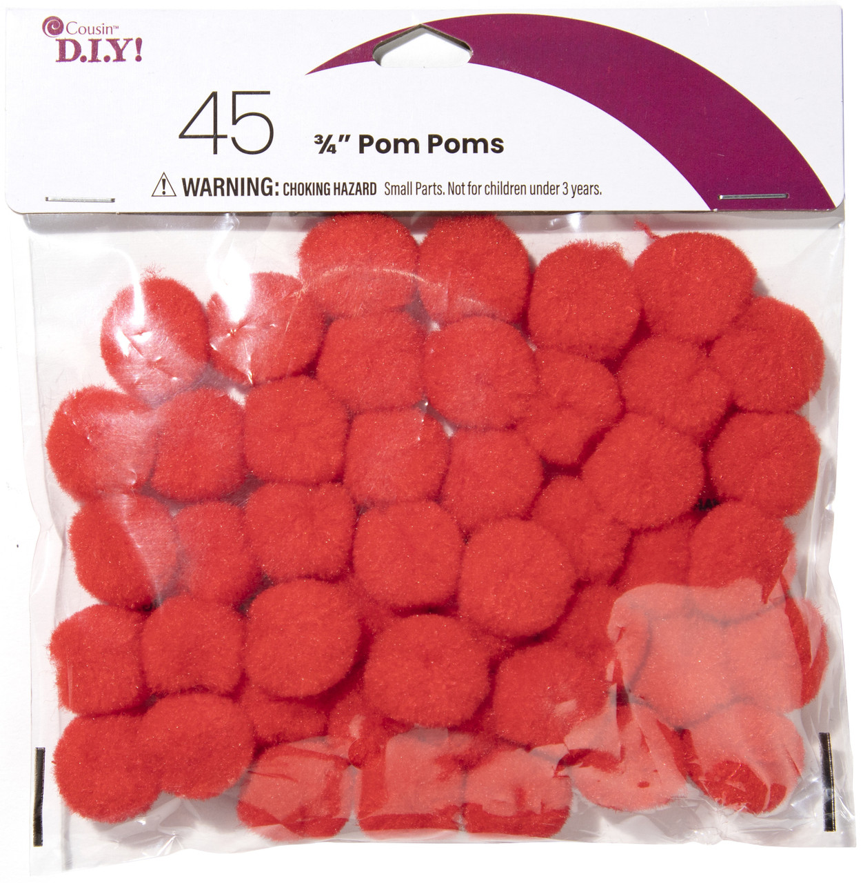 Pom Poms .75 inch 45/Pkg White