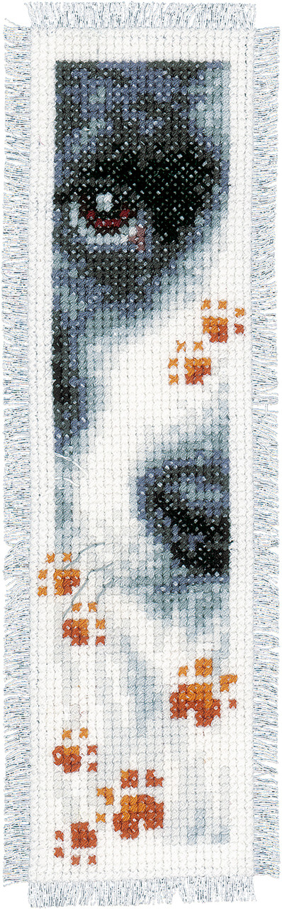 Vervaco vervaco cross stitch bookmark kit cat 2.4 x 8