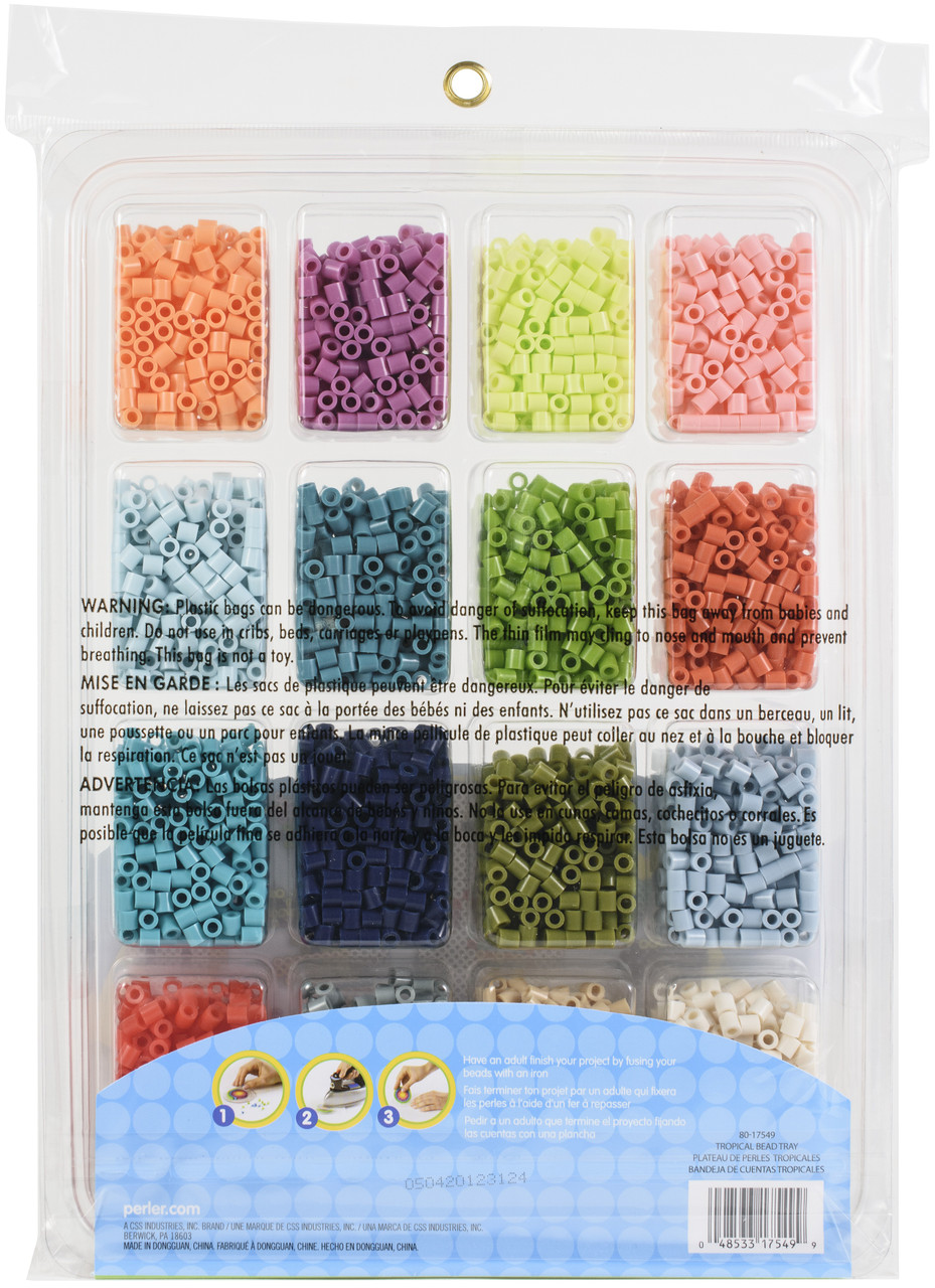 Perler Fused Bead Tray 4,000/Pkg-Tropical 17549 - GettyCrafts