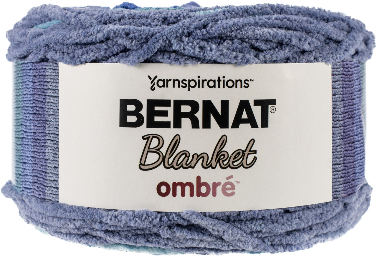 2 Pack Bernat Blanket Ombre Yarn Shade Blue Ombre 161036 36010