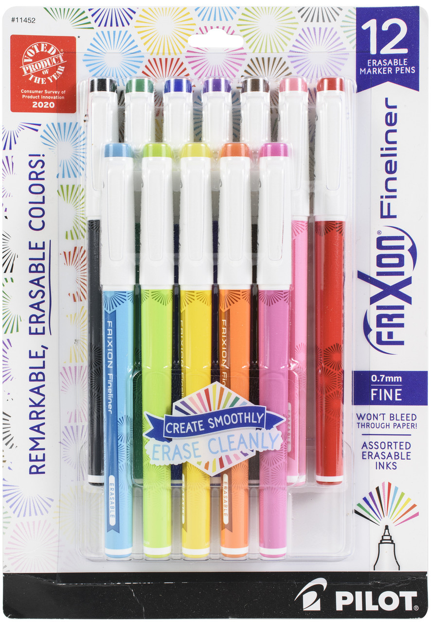 Pilot FriXion Colors Erasable Marker Pens, Bold Point, Assorted