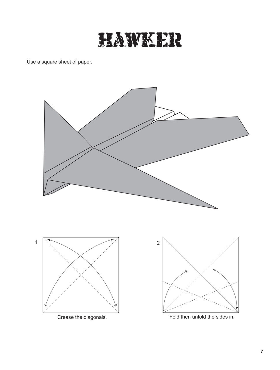 Paper Airplane Kit 3 45 New Cut and Fold Papers, Paper Plane Template, Easy  Instructions W/ Illustrations, Patch Hours of Origami Fun 