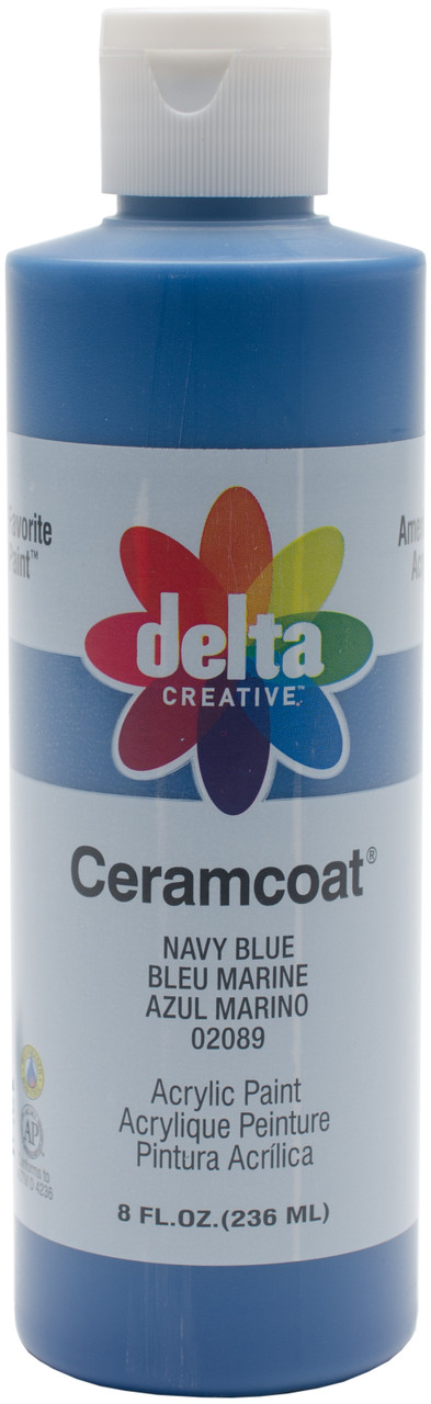 3 Pack Delta Ceramcoat Acrylic Paint 8oz-Navy Blue Opaque 2800