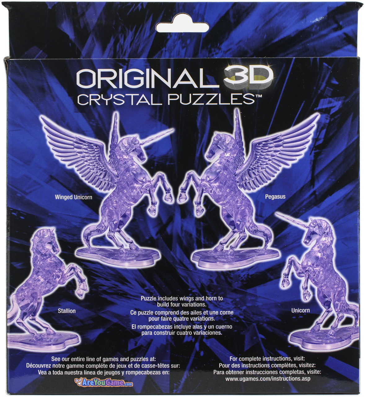 BePuzzled 3-D Crystal Puzzle-Unicorn 3DCRPUZZ-31060 - GettyCrafts
