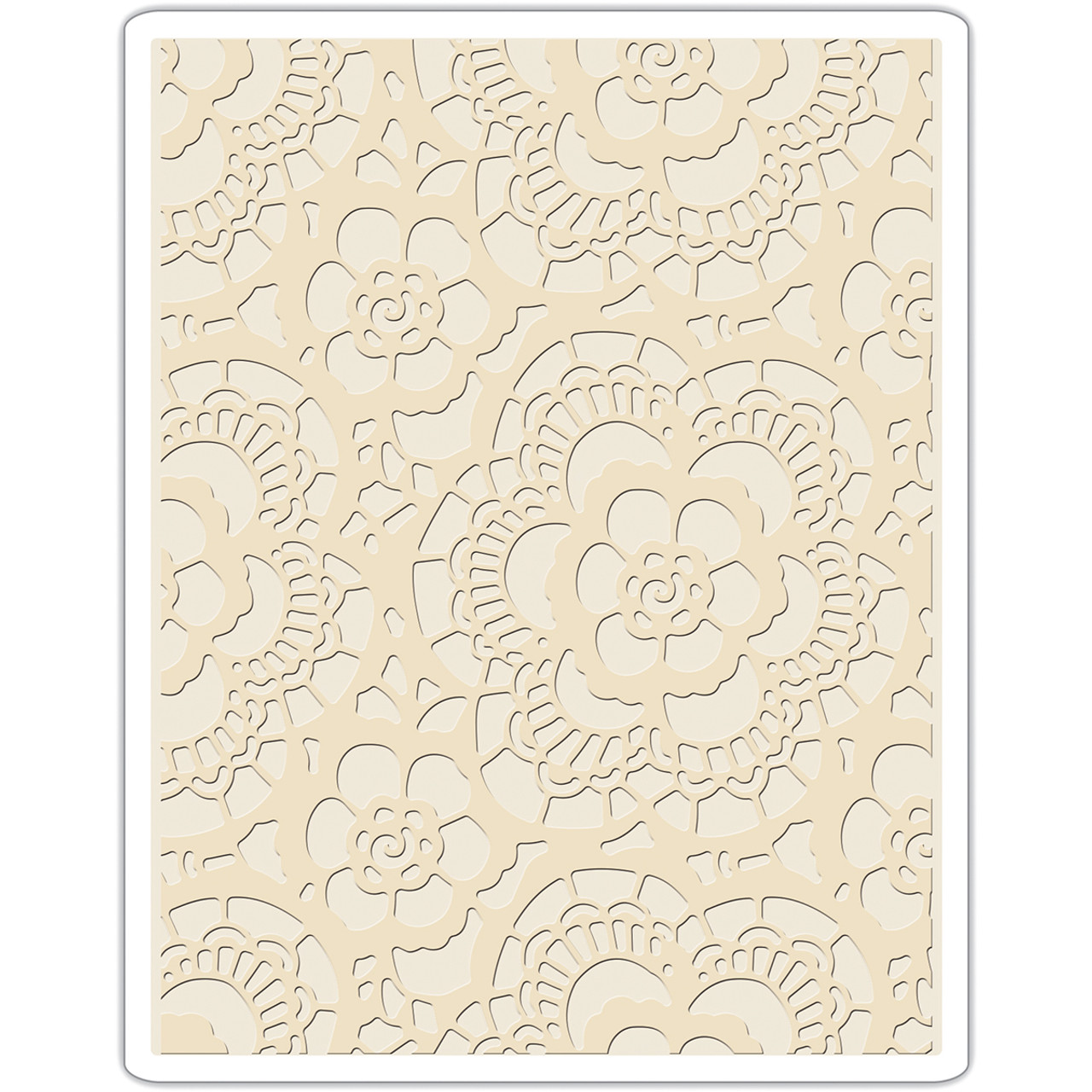 Sizzix 3-D Texture Fades Embossing Folder: Roses 664189