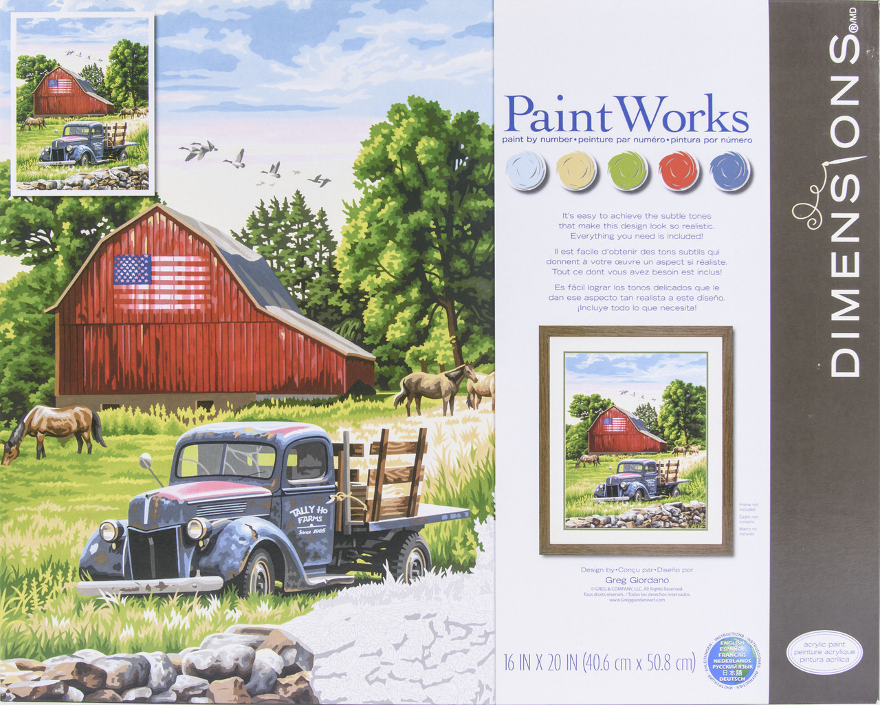 Paintworks Paint by Number 91733 Summer Farm Paint by Number Kit – Trainz