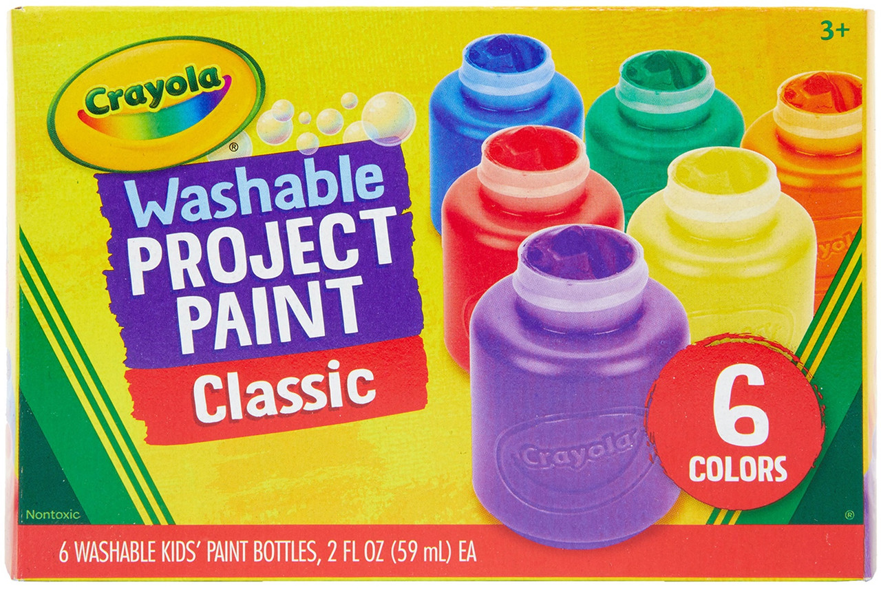 Crayola Washable Kids Paint, 10 Classic Paint Colors, 2oz Bottles