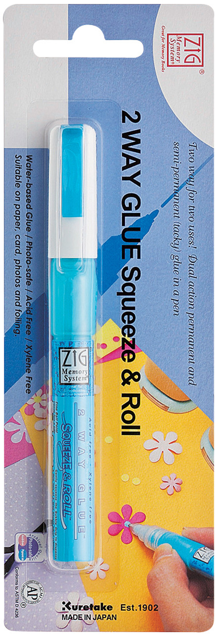EK Zig 2 Way Glue Pen Carded Chisel Tip