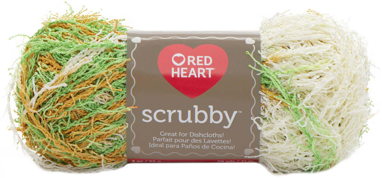 3 Pack Red Heart Scrubby Yarn-Zesty E833-982 - GettyCrafts