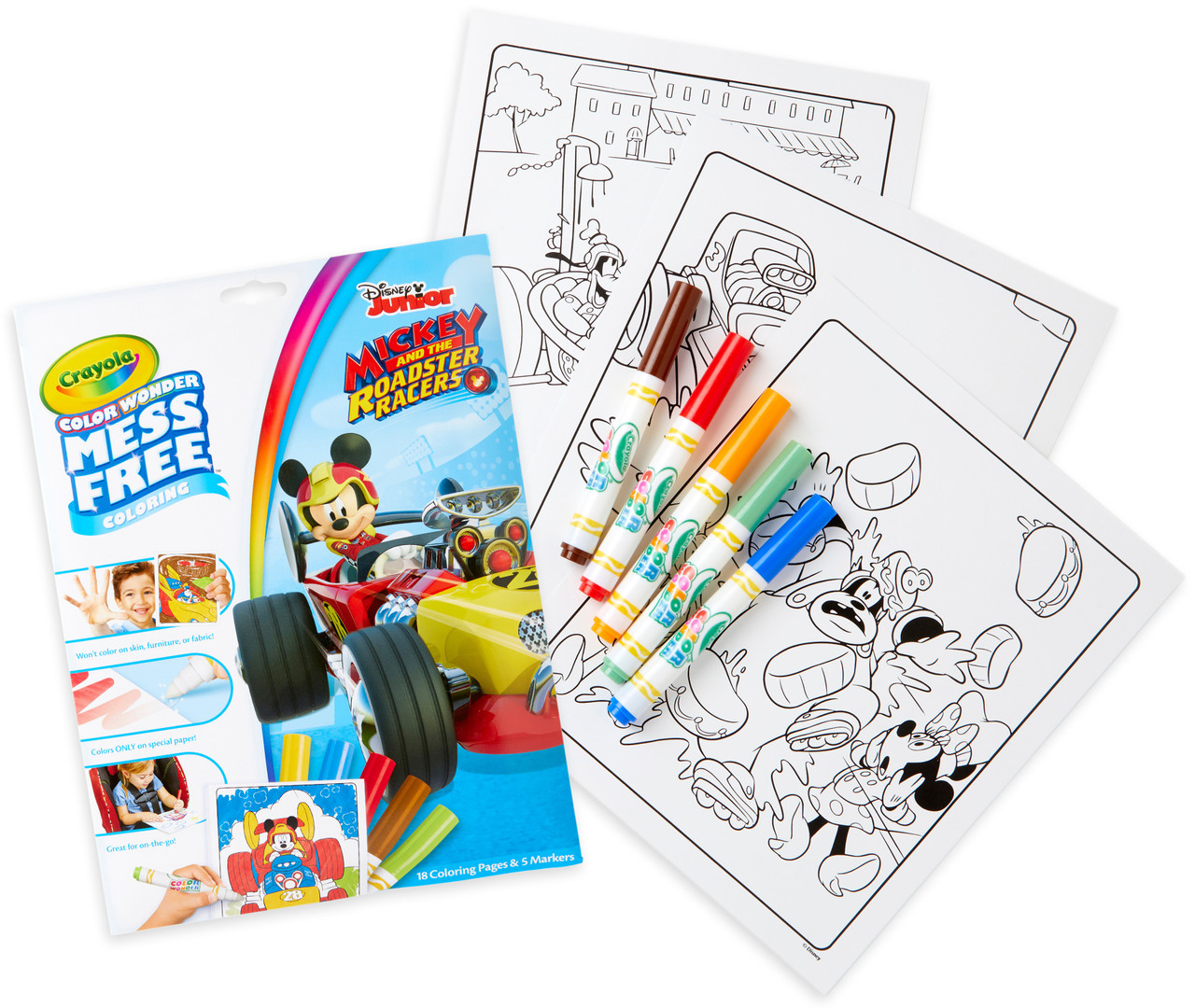 Crayola Color Wonder Coloring Pad & Markers-Mickey Mouse Roadster Racers  75-7006 - GettyCrafts