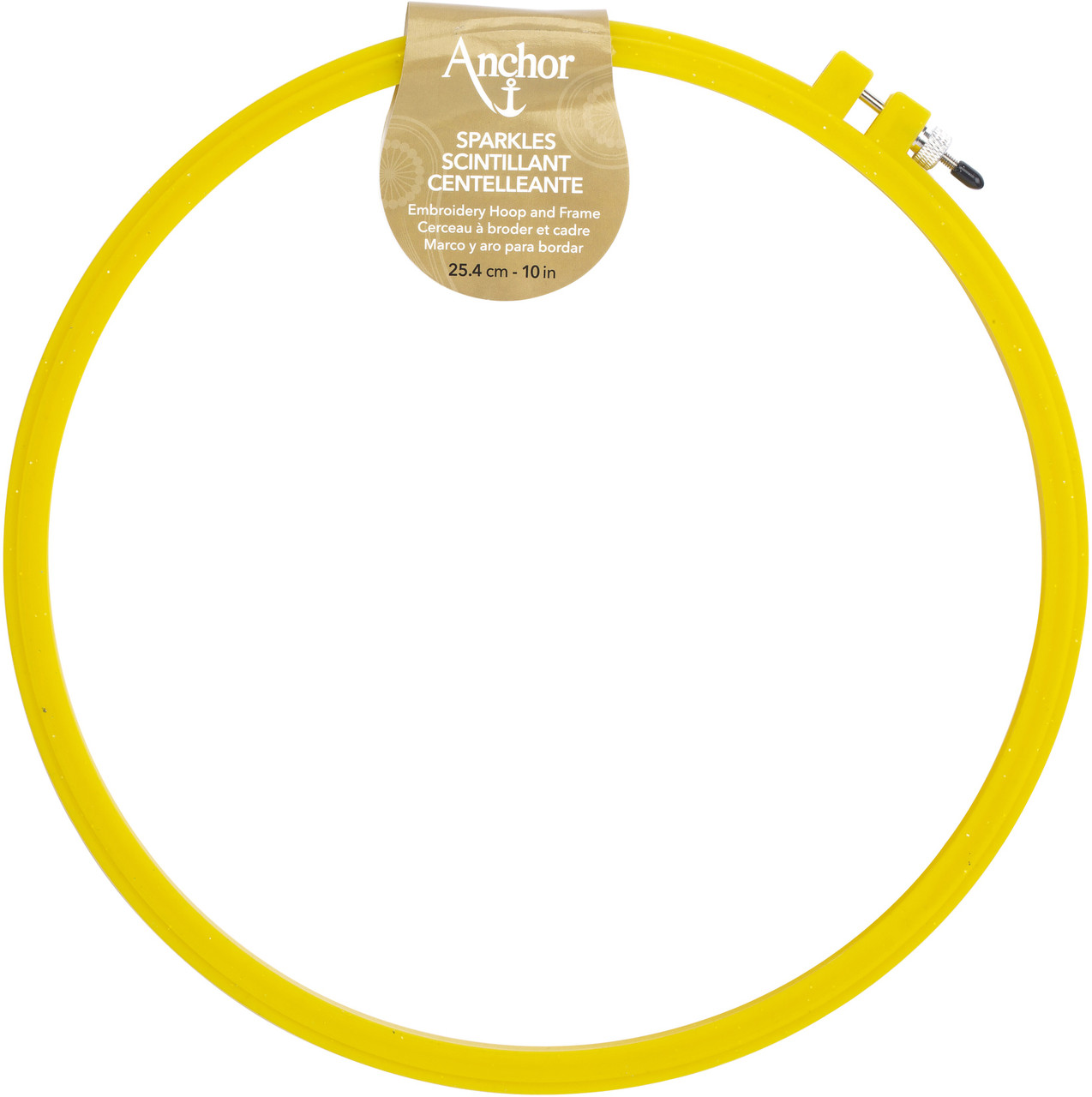 6 Pack Anchor Sparkle Plastic Embroidery Hoop Assorted Colors-10 Diameter  Blue, Purple Or Yellow A4401-010 - GettyCrafts