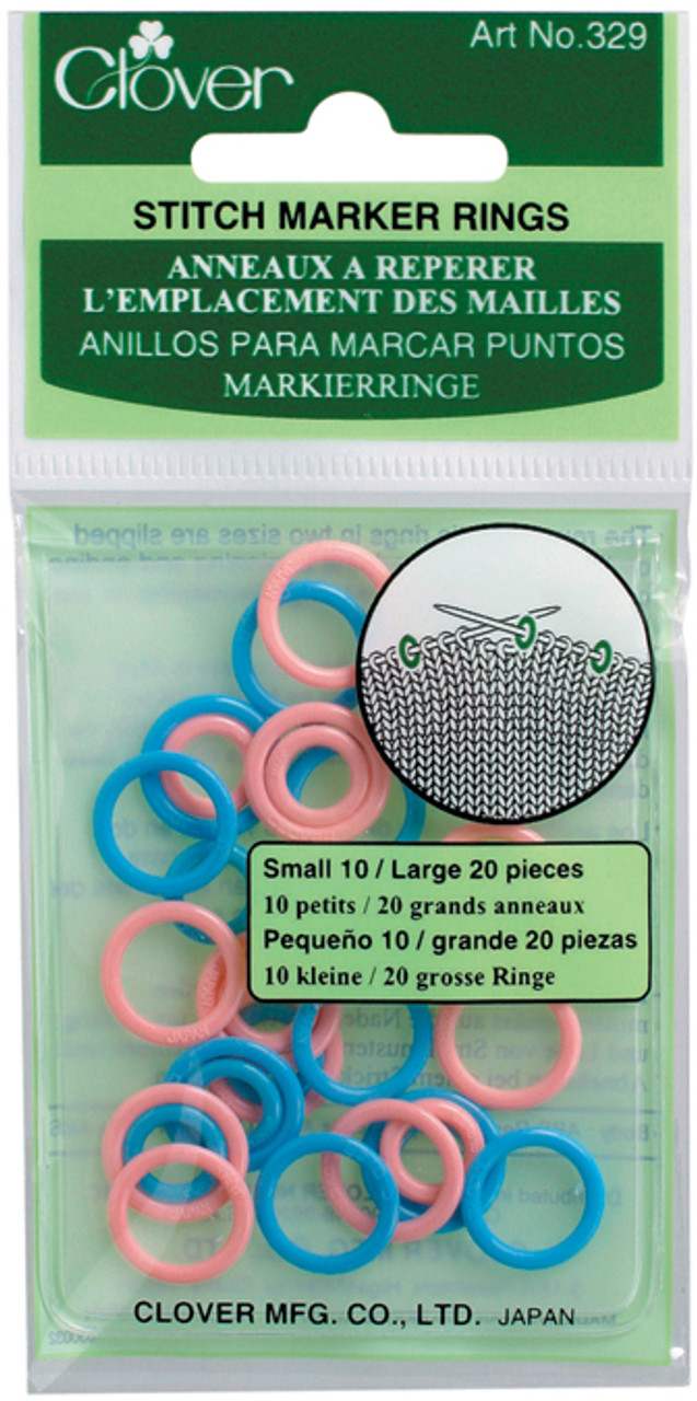 Clover Stitch markers ring - 3pcs