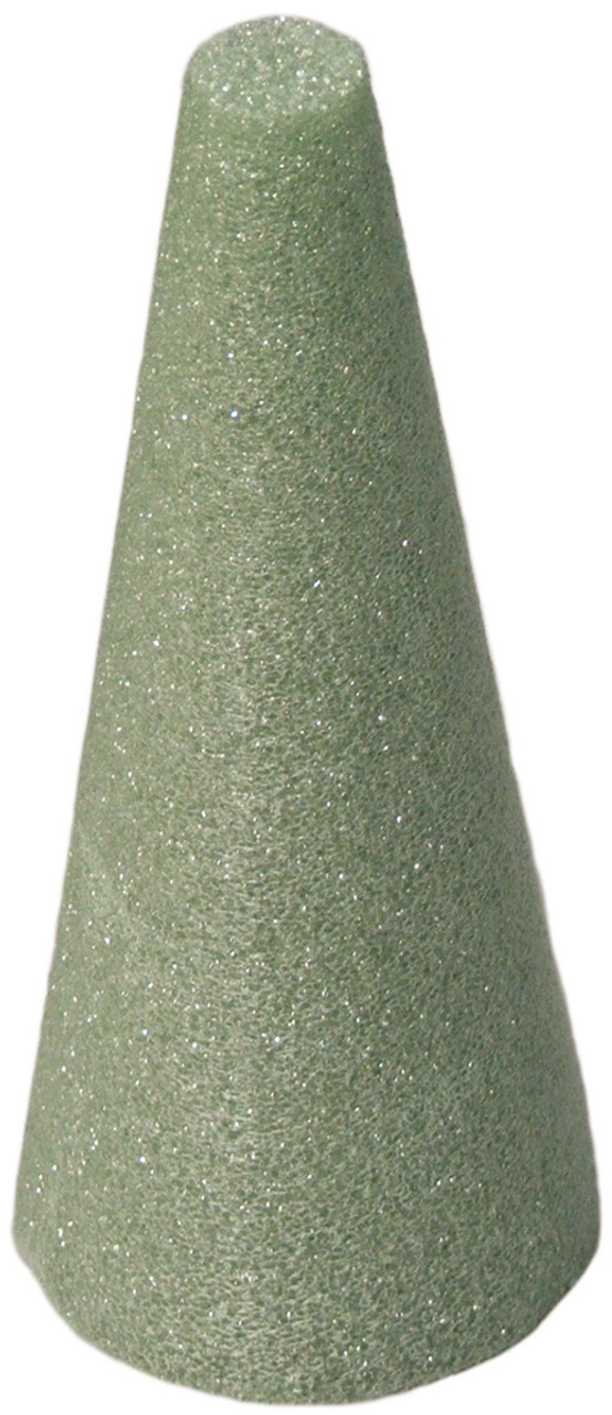 Floracraft Styrofoam Cone-Green 9x4