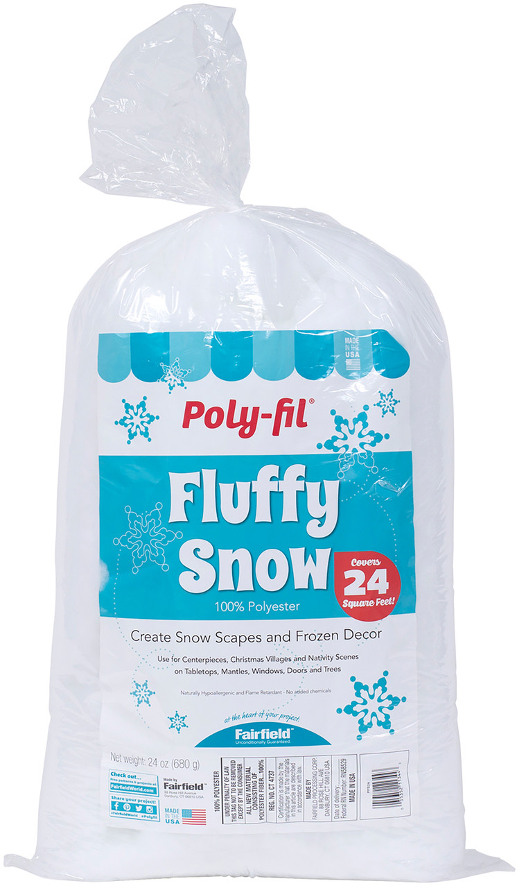 10 Pack Fairfield Poly-Fil Polyester Fluffy Snow 24ozPFS24 - GettyCrafts